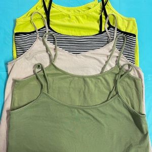 Lot of 5 cotton spandex camis